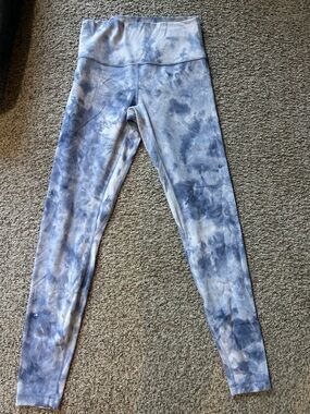 lululemon athletica Women's Blue Tie-Dye High-Waist Leggings